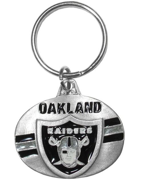 #0998 Oakland Raiders 3D Carved Metal Keychain 