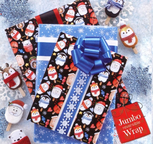 #2520 Frosty Treats Reversible Jumbo Roll W/FREE Paper Cutter