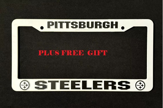 #1009 Pittsburg Steelers License Plate Frame Plus free gift 